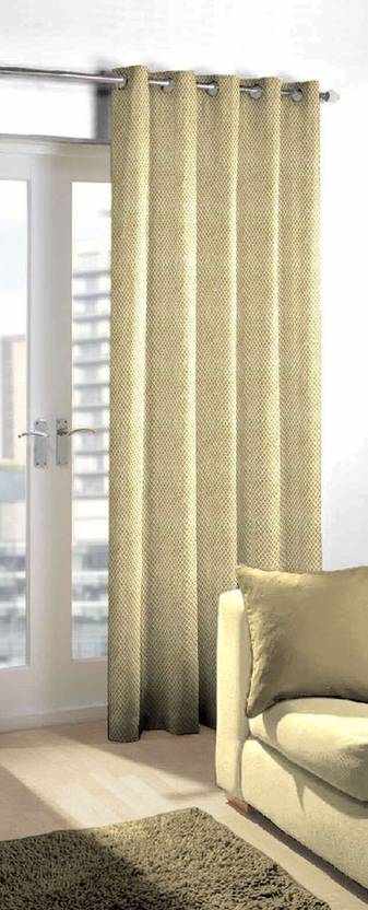 Skipper 244 cm 8 ft Blends Door Curtain Single Curtain Geometric, Lime