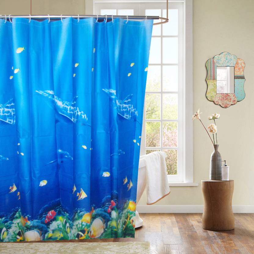 GRAN 180 cm (6 ft) PVC (Polyvinyl Chloride) Shower Curtain