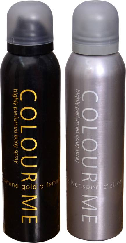 Colour Me 1 Femme Gold 1 Sport Silver Deo Deodorant Spray For