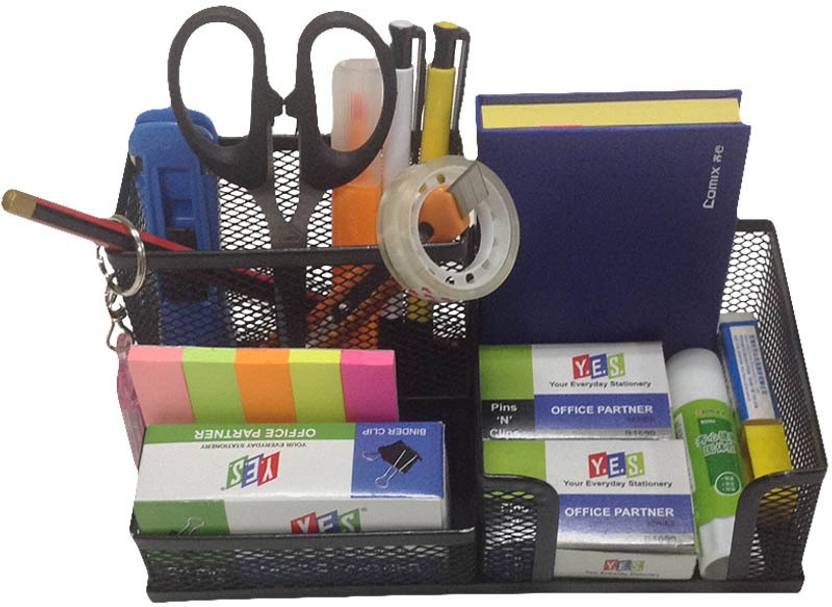 Flipkart Com Y E S Office 3 Compartments Metal Wire Mesh Desk Y E S Office 3 Compartments Metal Wire Mesh Desk Organizer Black