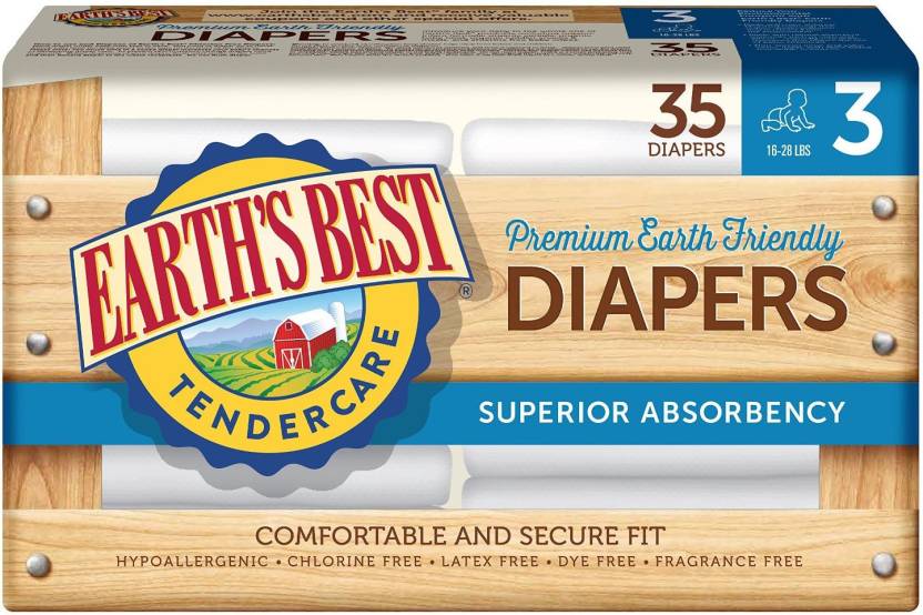 Earth'S Best Chlorine-Free Diapers - Medium