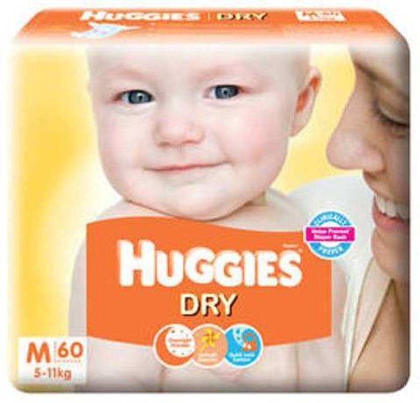 Huggies New Dry Diaper - Medium (62 Pieces) 