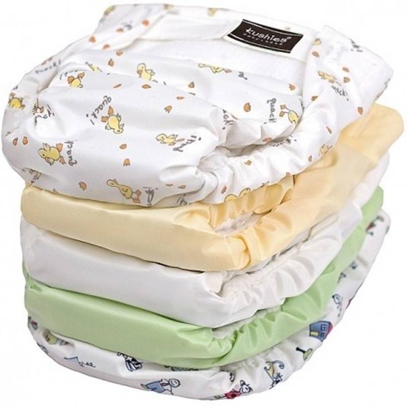 Kushies Ultra All-in-One Diaper 5 Pack Neutral - New Born