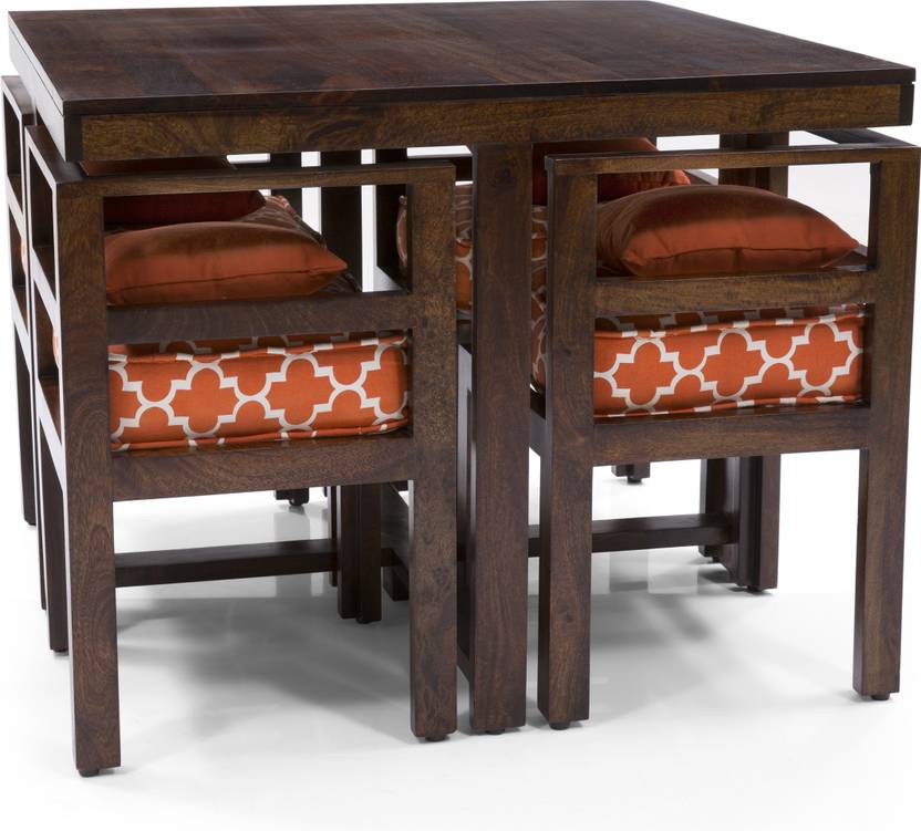 Urban Ladder Kivaha Solid Wood 4 Seater Dining Set In India Urban Ladder Kivaha Solid Wood 4 Seater Dining Set