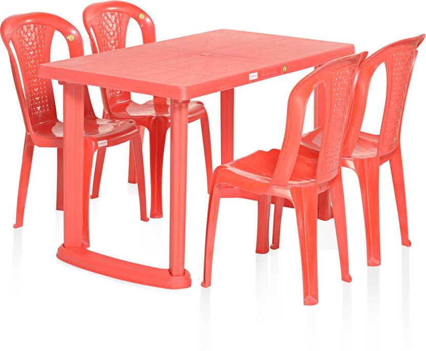 Varmora Dinning Table Set 1 4 Relish Plastic 4 Seater Dining Set