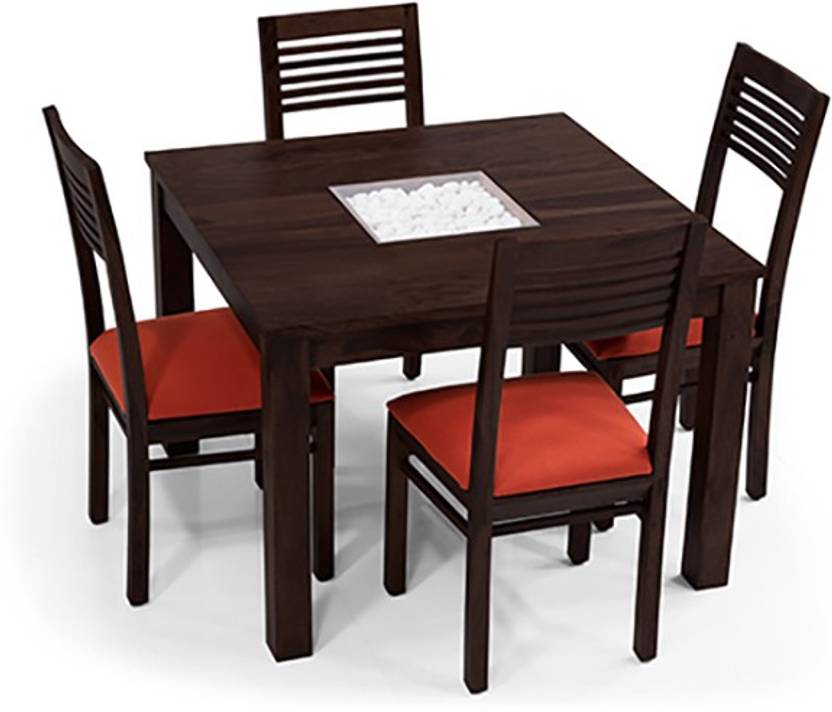 Urban Ladder Brighton Square Zella Solid Wood 4 Seater