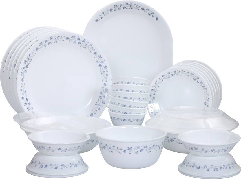 CORELLE Pack of 30 Glass Lilac Blush Dinner Set Price in India Buy