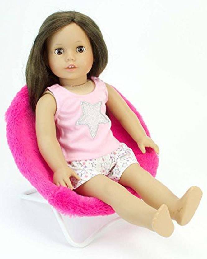 Sophia S 18 Inch Doll Furniture Hot Pink Fuzzy Papasan
