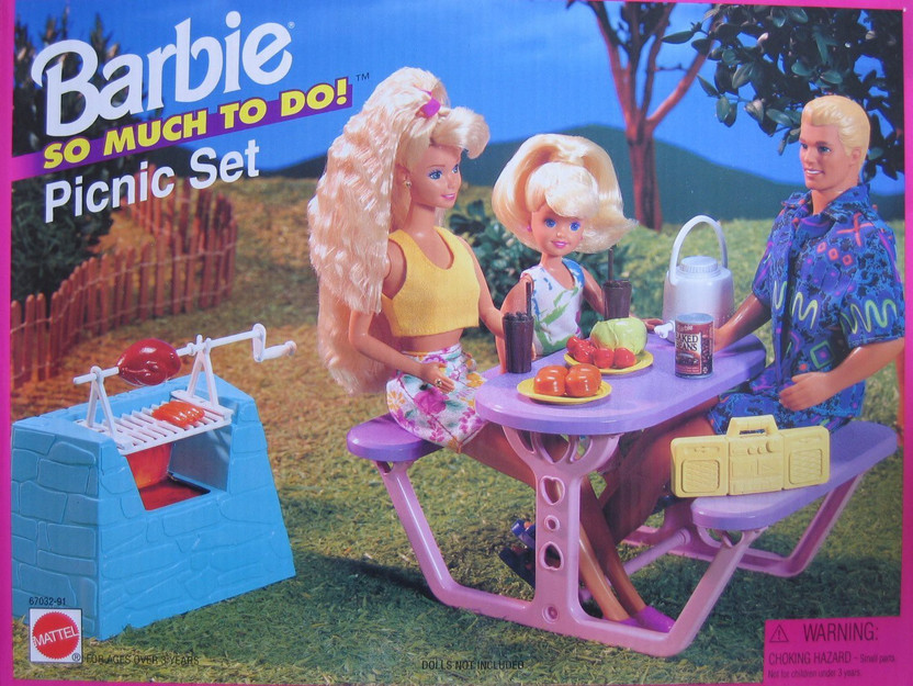 barbie picnic table set