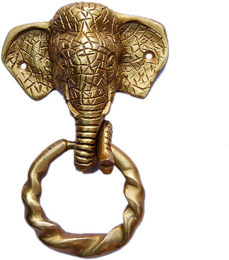 Aakrati Elephant Brass Door Knocker