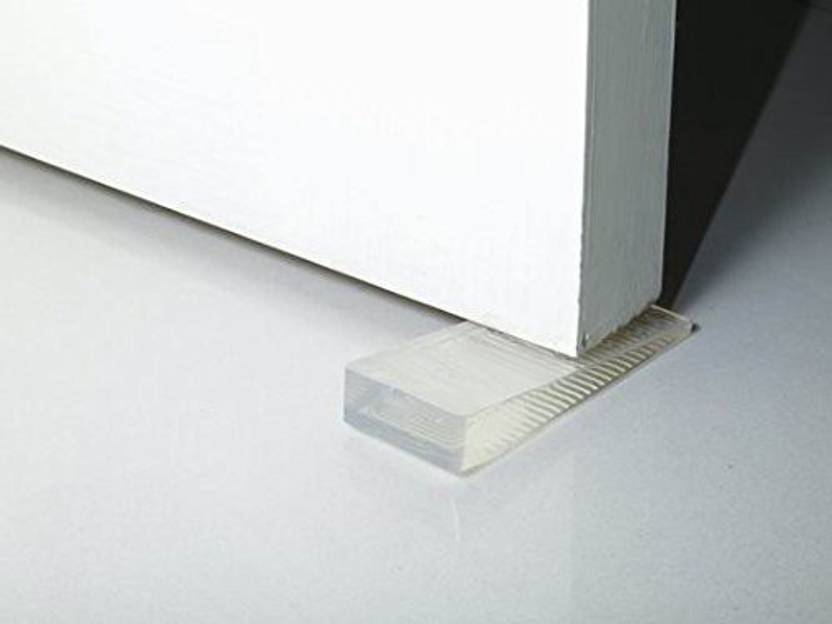 Km Transparent Set Of 4 Non Slip Wedge Door Stopper Price In India