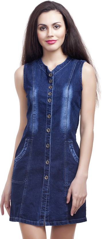 Clo Clu Women's A-line Blue Dress