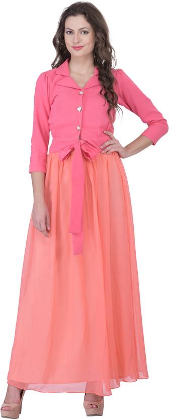 Athena Women's Gathered Orange Dress