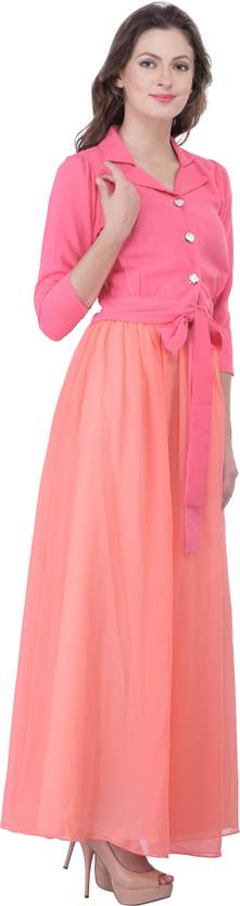 Athena Women's Gathered Orange Dress