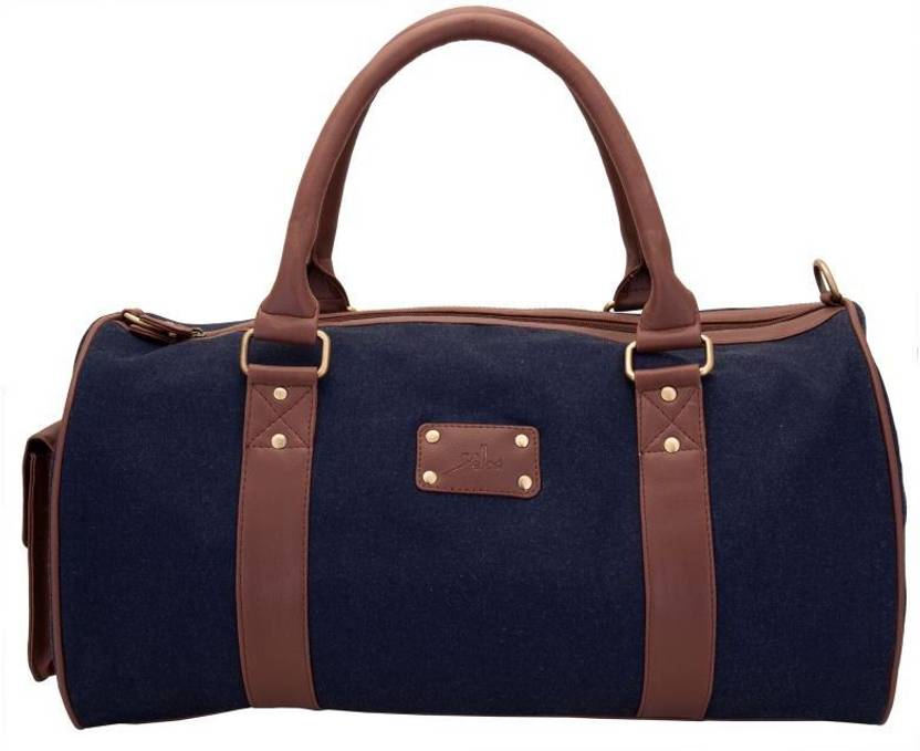 Yelloe 17 Inch 43 Cm Rugged Denim Travel Duffel Bag Blue In Yelloe 17 Inch 43 Cm Rugged Denim Travel Duffel Bag Blue