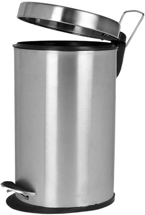 Princeware Pedal Bin Stainless Steel Dustbin Price in India - Buy