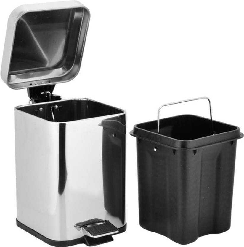 LoveHome Square Shape Paddle Dust Bin Stainless Steel Dustbin Price in