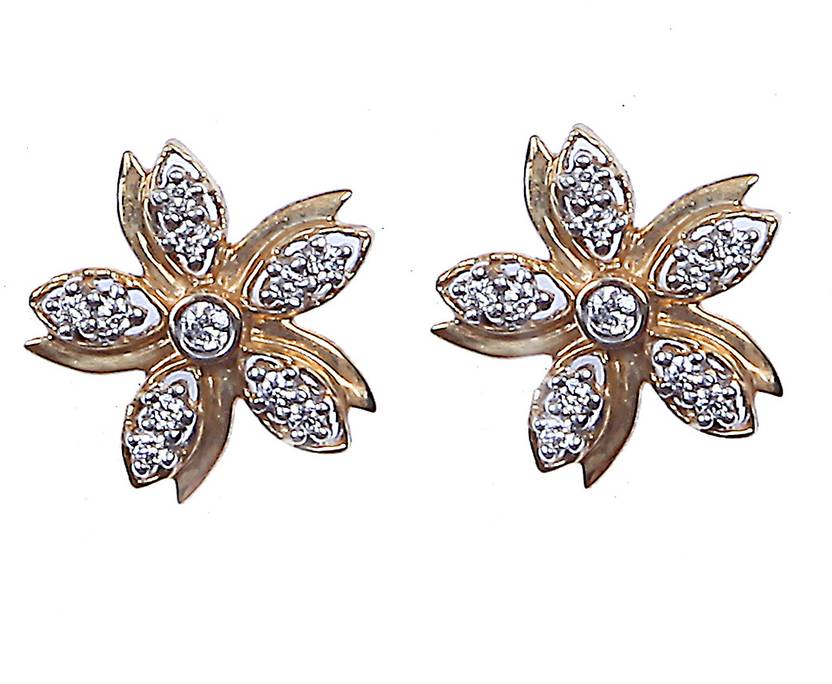 Flipkart Rashi Jewellery 0 19 Carat Diamond Gold Rashi Jewellery 0 19 Carat Diamond Gold Stud Earring