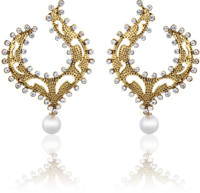Page Large Vertical At Aaradhya Pearldrop Es007018 Alloy Chandelier Earring