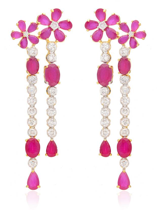 Page Large Vertical At Arth Saloka Alloy Brass Chandelier Earring