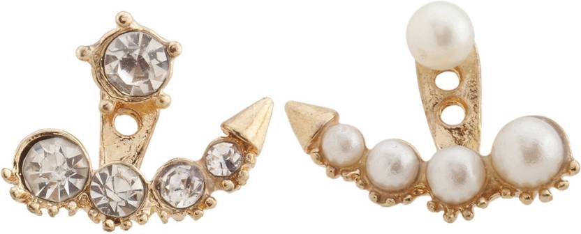 Flipkart Rianz New Designer Pearl And Australian Crystals Rianz New Designer Pearl And Australian Crystals Alloy Crystal Stud Earring