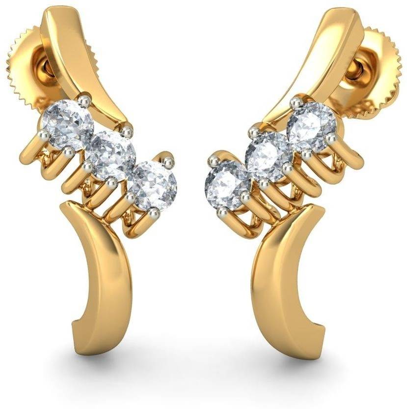 BlueStone The Adanas Yellow Gold 14kt Diamond Hoop Earring
