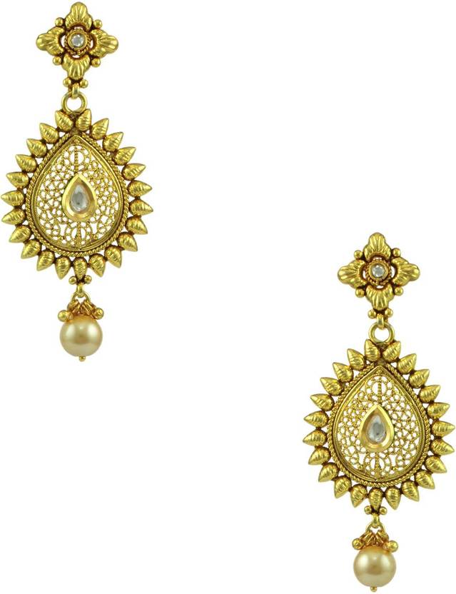 Flipkart Orniza Gold Traditional Earrings In Golden Color Orniza Gold Traditional Earrings In Golden Color Br Chandbali Earring