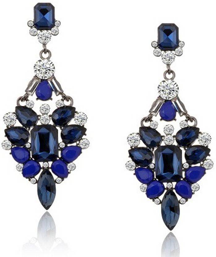 Flipkart Com The Sparkle Connection Bluebell Crystal Acrylic The Sparkle Connection Bluebell Crystal Acrylic Chandelier Earring