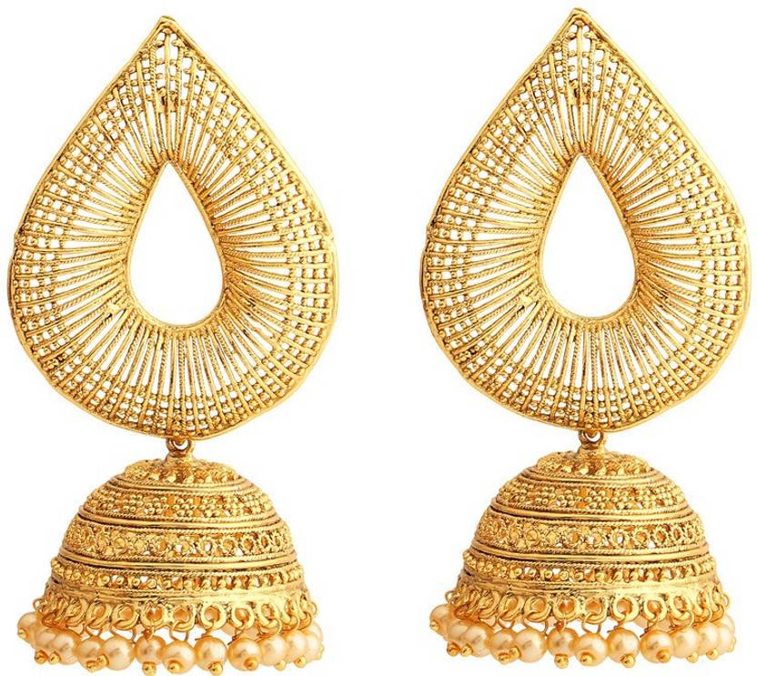 Flipkart Rajwada Arts Gold Colored Designer Br Jhumki Rajwada Arts Gold Colored Designer Br Jhumki Earring