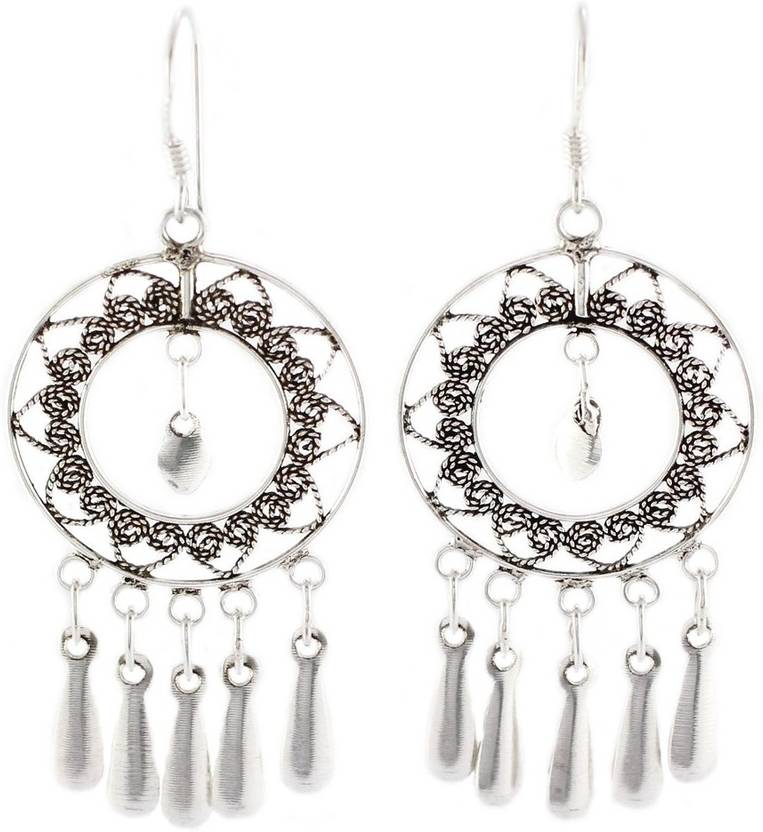 Page Large Vertical At 925 Silver Chandelier Earring