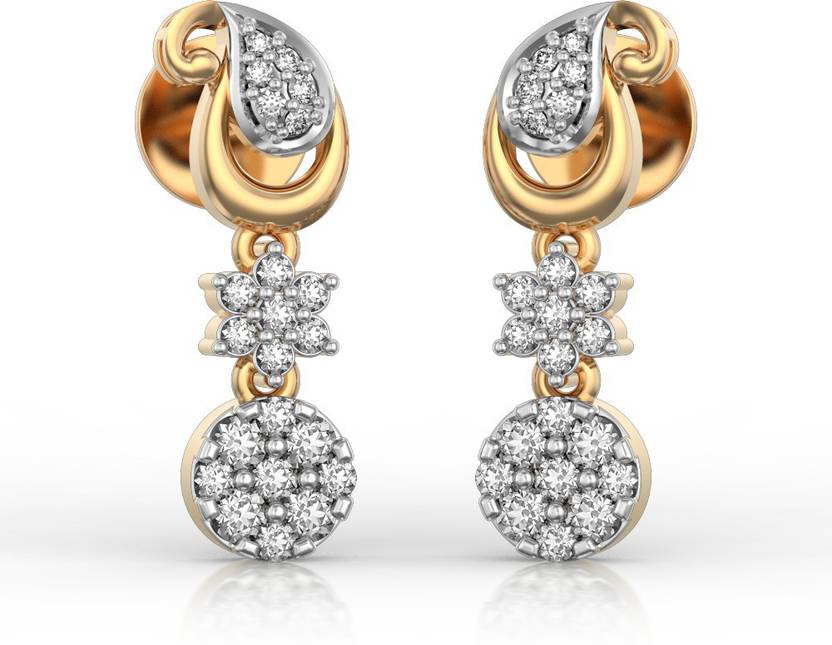 I Love Diamonds Mango Drop Earrings Yellow Gold 18kt Diamond Stud
