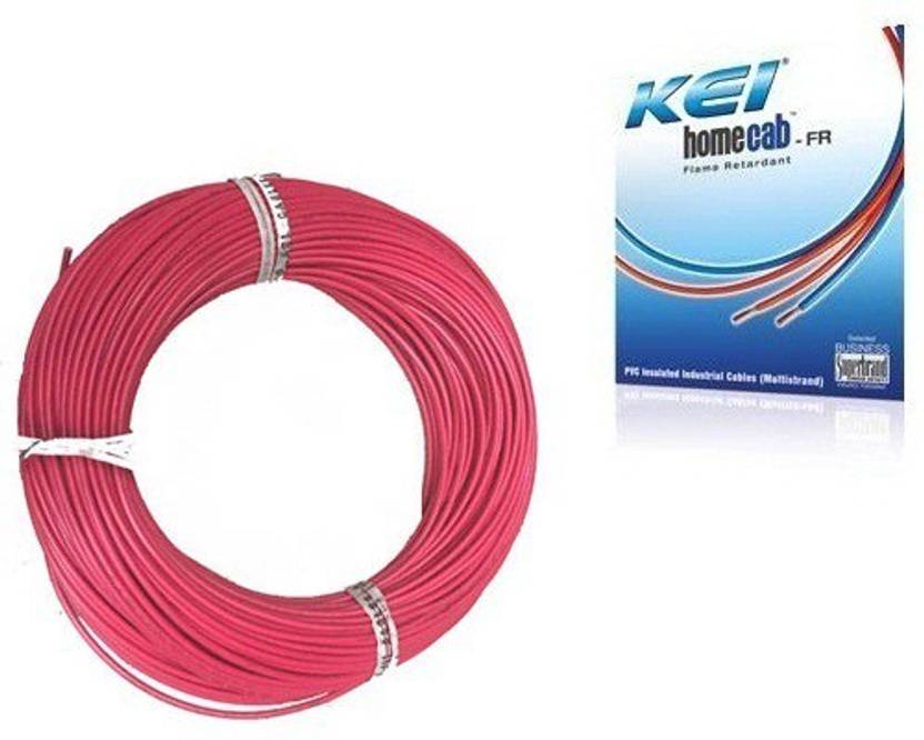 KEI PVC, FR PVC 1 sq/mm Red 90 m Wire Price in India Buy KEI PVC, FR