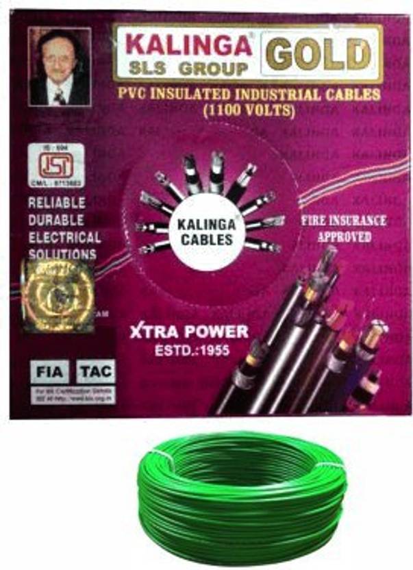 kalinga PVC 0.75 sq/mm 0.75 sq/mm Green 90 m Wire Price in India Buy