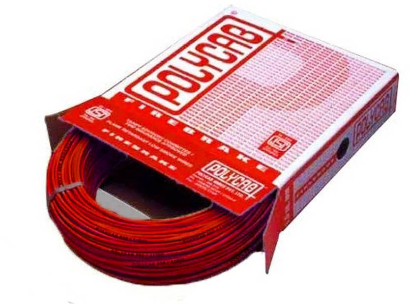 Polycab PVC FR PVC 1 5 Sq mm Red 90 M Wire Price In India Buy