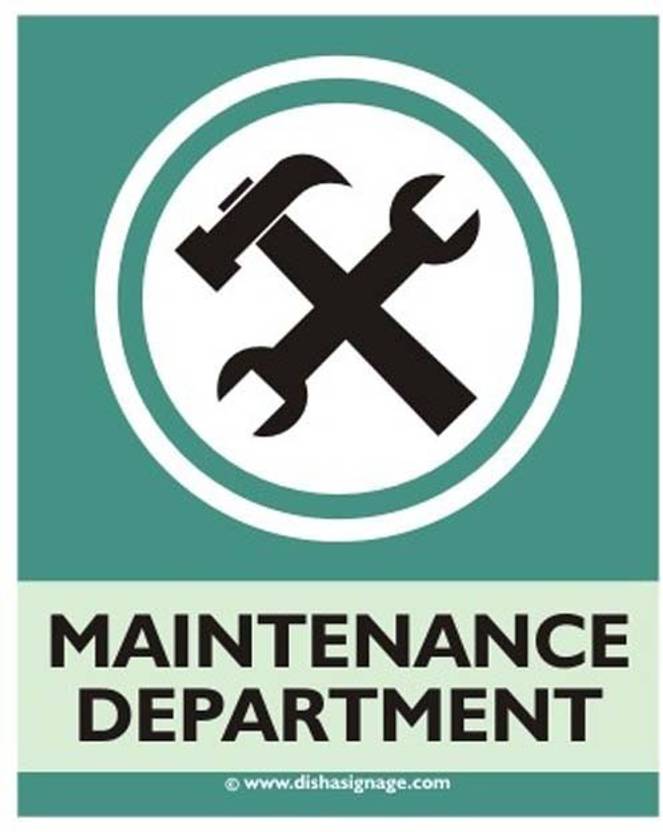 Dishasignage MaintenanceDepartment Emergency Sign Price in India Buy