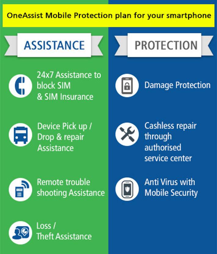 One Assist Mobile, Tablets 1 Year Accidental & Liquid Damage Protection
