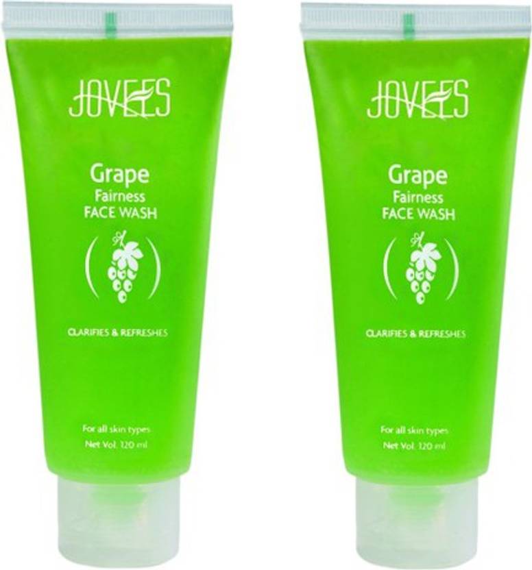 JOVEES Grape Fairness Pack of 2 Face Wash Price in India, Buy JOVEES