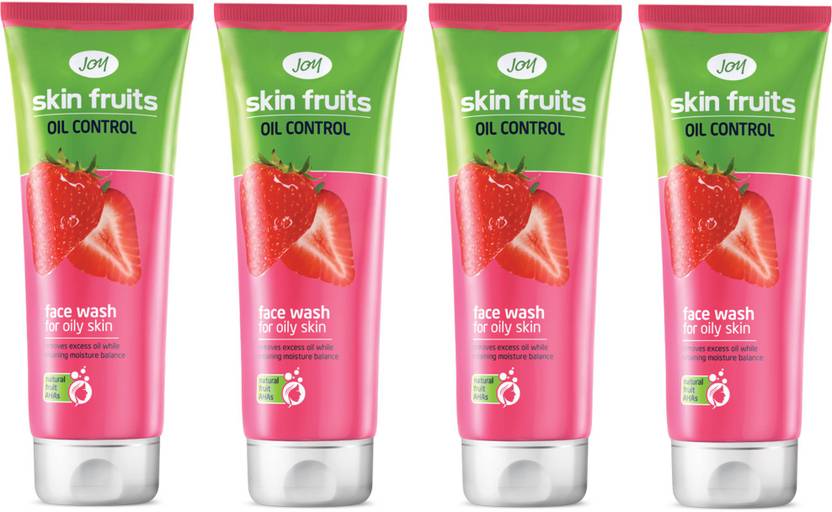 Joy Skin Fruits Oil Control (Strawberry) 50ml Set of 4 Face Wash