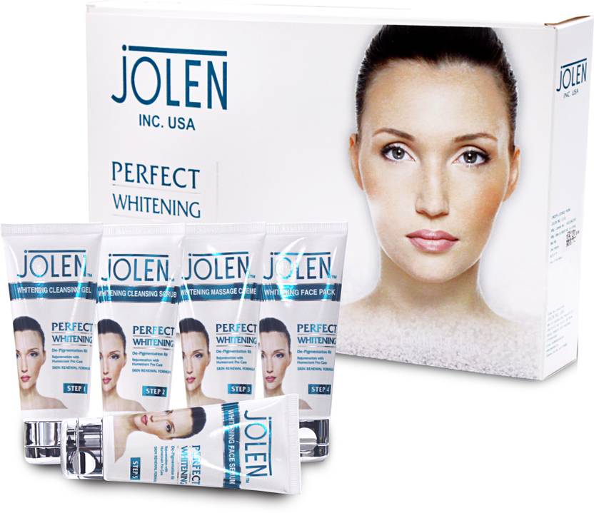 Jolen Perfect Whitening Glow Facial Kit - (Tube) 250 ml (Set of 5) Jolen Perfect Whitening Glow Facial Kit - (Tube) 250 ml - Price in ...