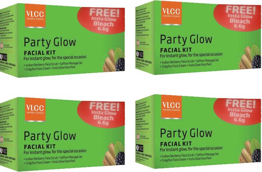 VLCC Party Glow Facial Kit Pack of 4 Price in India, Buy VLCC Party