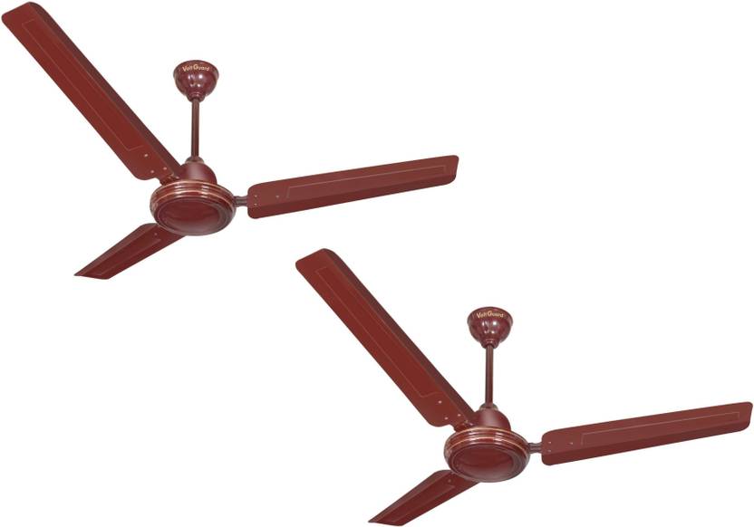 Voltguard Bold Brown Pack Of Two 3 Blade Ceiling Fan Price In