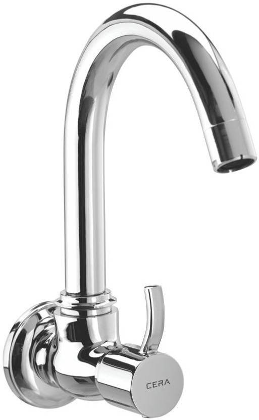 CERA F2008251 Crayon Sink Cock with Swivel Spout and Wall Flange