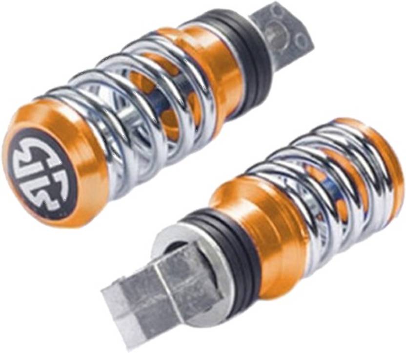 Vheelocityin Spring Style Golden Metal Motorcycle Footrest / Footpeg for Honda Dio 2015 Foot