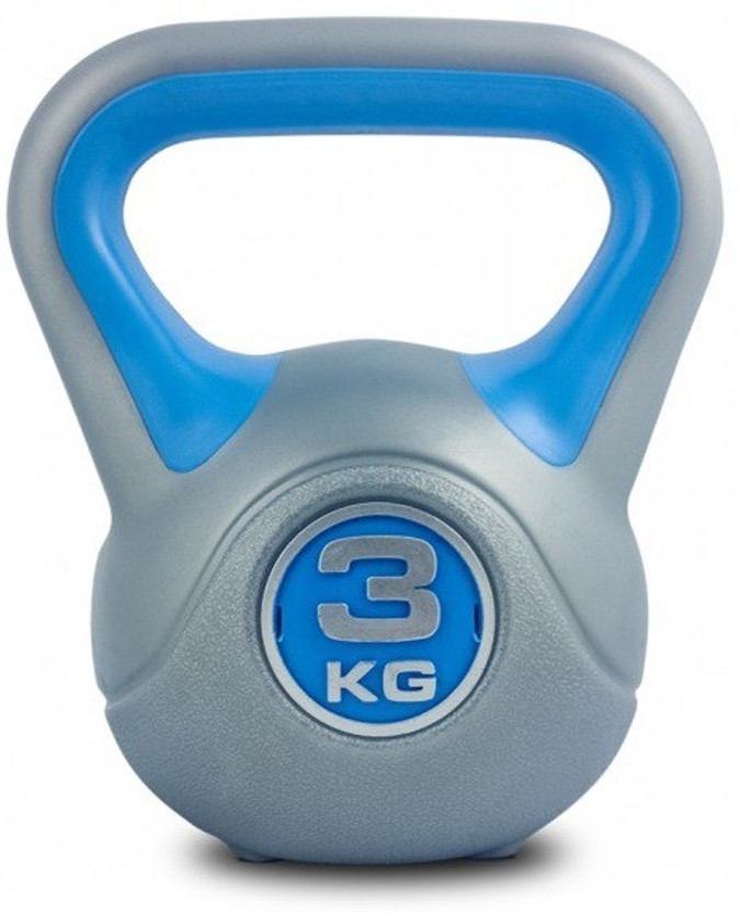 KOBO Fitness 3 Kg High Quality Imported for Gym Grey, Blue Kettlebell(3 kg)