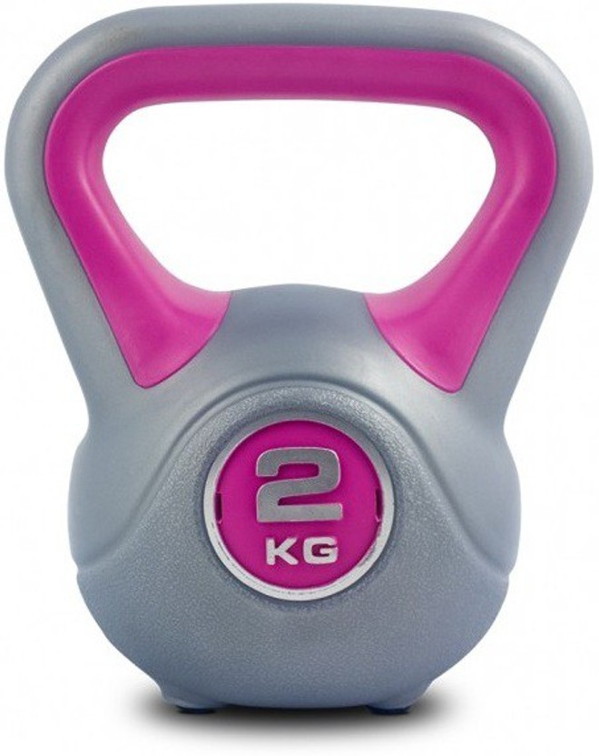 KOBO Fitness 2 Kg High Quality Imported for Gym Grey, Pink Kettlebell(2 kg)