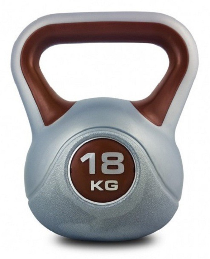 KOBO Fitness 18 Kg Kettlebell High Quality for Gym Grey, Brown Kettlebell(18 kg)