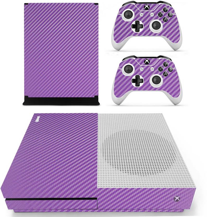 hytech plus purple carbon fiber theme sticker for xbox one s console