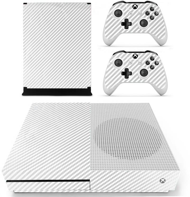 hytech plus white carbon fiber theme sticker for xbox one s console