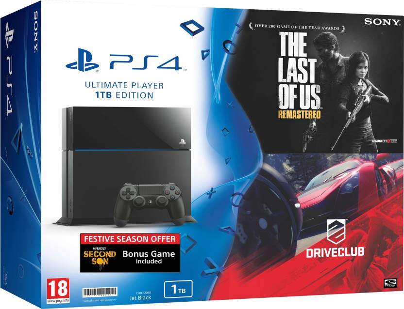 Sony Playstation 4 Ps4 1 Tb With The Last Of Us Driveclub And