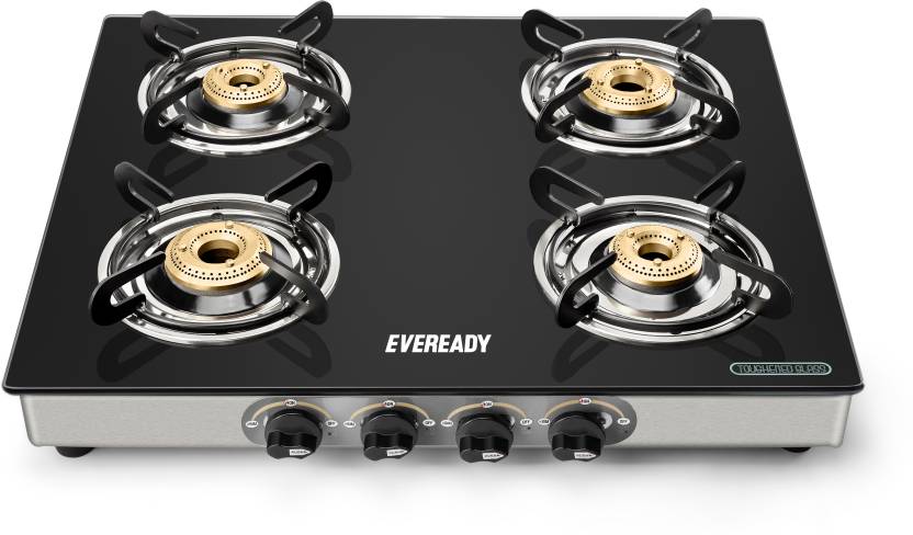 For 3799/-(51% Off) Eveready 4 Burners Gas Stove @50% Off at Flipkart